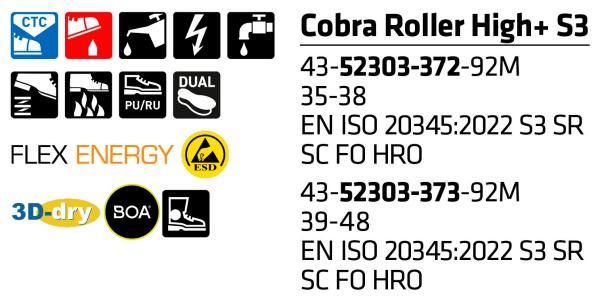 SIEVI COBRA ROLLER HIGH+ S3 Größe 39-48